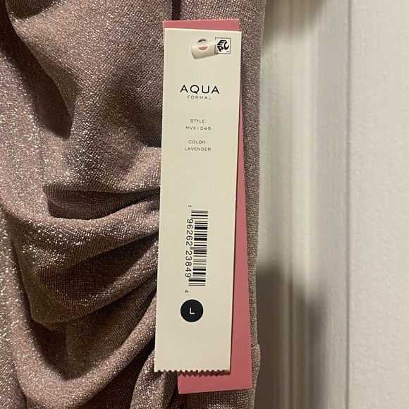 NBW AQUA Metallic Lavender Keyhole Halter Dress - 100% Exclusive - Picture 4 of 4